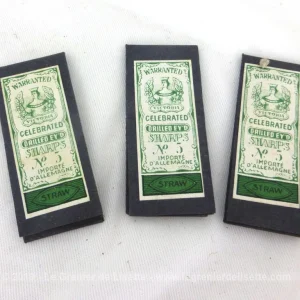 Lot de 3 anciens paquets d&rsquo;aiguilles Drilled Ey&rsquo;d
