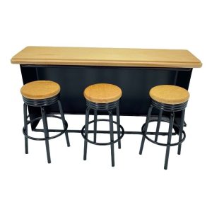 Bar avec tabourets année 50