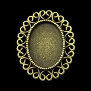 Cadre ovale porte-photo – Bronze
