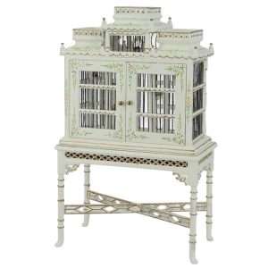 Cage à oiseaux de prestige blanche – Style Victorien