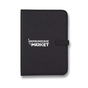 Conférencier noir porte bloc-notes A4