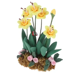 Ensemble de fleurs jaunes et roses