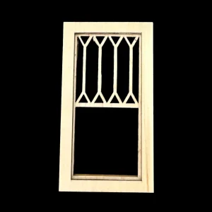 Fenêtre rectangulaire – Bois naturel – Losanges