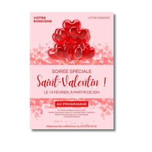 Flyers Saint Valentin A5 à personnaliser