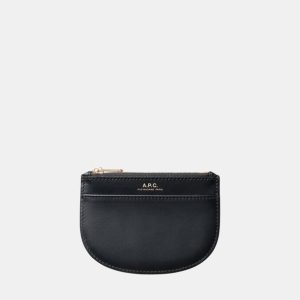 A.P.C. – Porte-monnaie Demi Lune cuir lisse