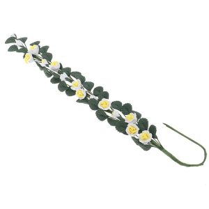 Guirlande de roses jaune et blanche