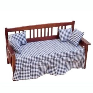Lit banquette – tissus carreaux vichy
