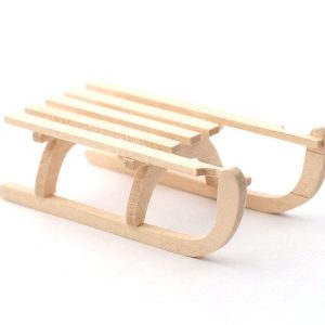 Luge en bois brut