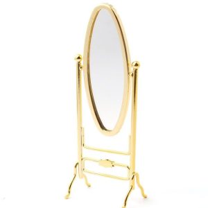 Miroir ovale  » Cheval « pivotant sur socle