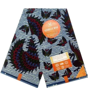 Tissu pagne Africain Paon
