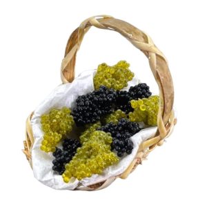 Paniers de raisins en osier