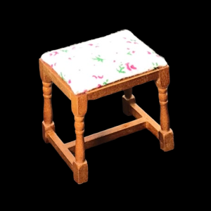 Tabouret tissus fleuri