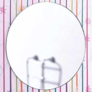 Miroir une face Ø 8,9 cm – Verre