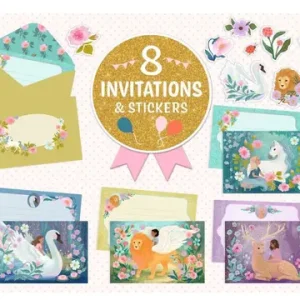 Carte d’Invitations Créatures Merveilleuses, DJECO
