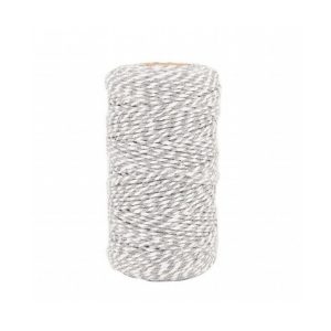 Ficelle bicolore gris