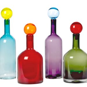 Pols Potten – Carafe Bubbles & Bottles / Verre – Set de 4 / H 44 cm – Pols Potten