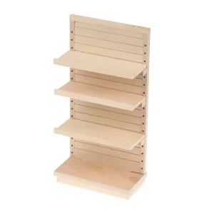 Etagère de magasin en bois brut échelle 1/12e