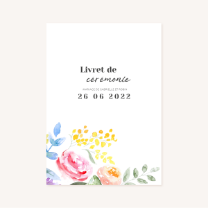 Livret de cérémonie Jardin fleuri