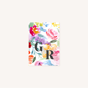 Étiquette papier Jardin fleuri
