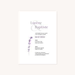 Faire-part Lavande