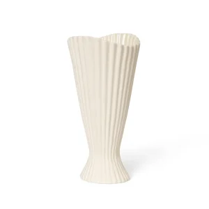 Ferm Living – Ferm Living – Fountain Vase, H 20 cm, blanc cassé