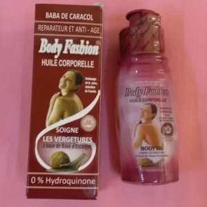 Huile corporelle BODY FASHION réparateur et anti-âge soigne les vergetures à base de bave d&rsquo;escargot