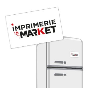 Magnet publicitaire 8,5 x 5,4 cm avec création