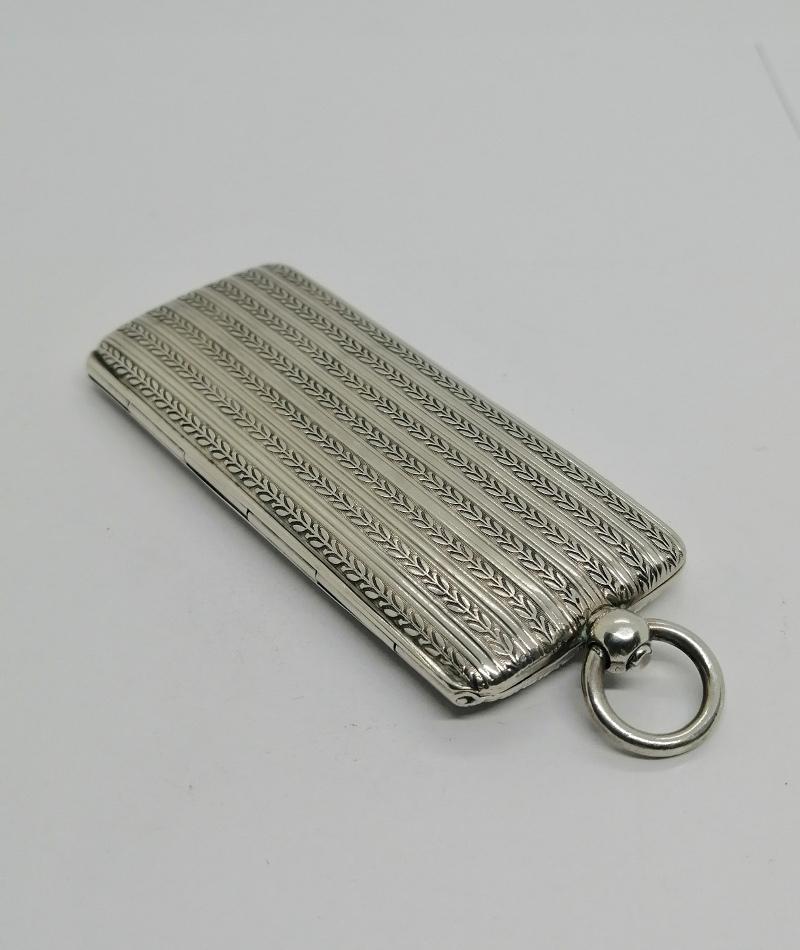 Porte-pièces de monnaies en argent, trois compartiments, ouvragé, 1920. – Image 3