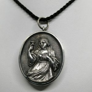 Pendentif argent, reliquaire de Saint Joseph, vers 1900.