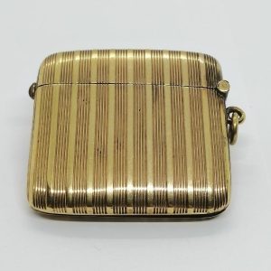 Pyrogène, en plaqué or avec motif sobre Art Déco, 1925-30.