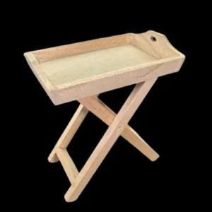 Plateau de service sur pied en bois brut – 1/12ᵉ