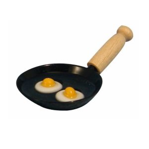 Poêle à frire avec oeufs