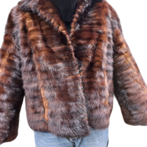 Veste en Véritable fourrure marron 38