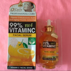 Sérum visage anti-âge à la vitaminC  O&rsquo;CARLY soins professionnels vitamine C+ acide hyaluronique élimination des taches de rousseur anti-âge 99% vit C