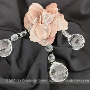 Lot 3 breloques avec grosse pampille ronde à facettes en cristal